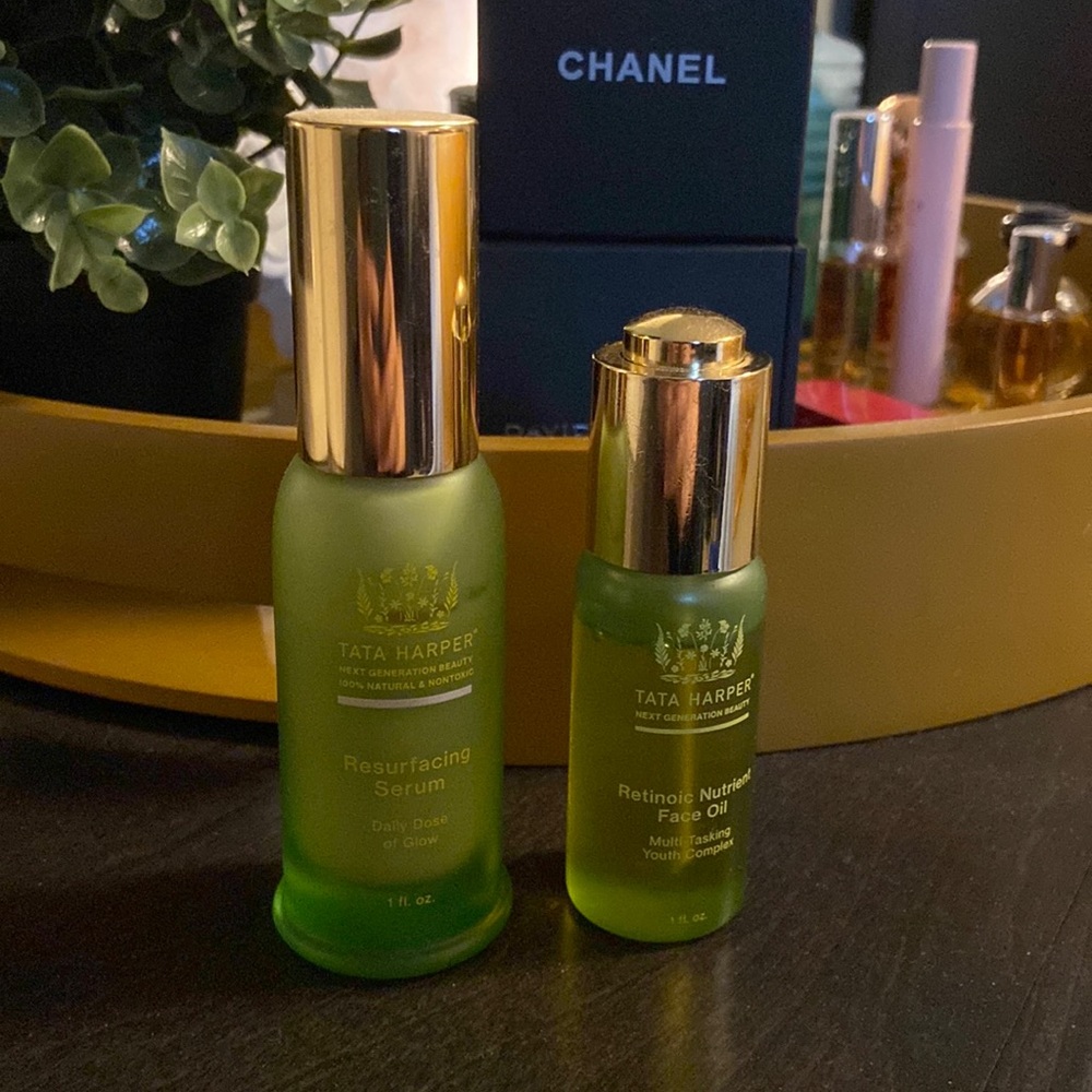 Tata Harper facial oil and resurfacing serum